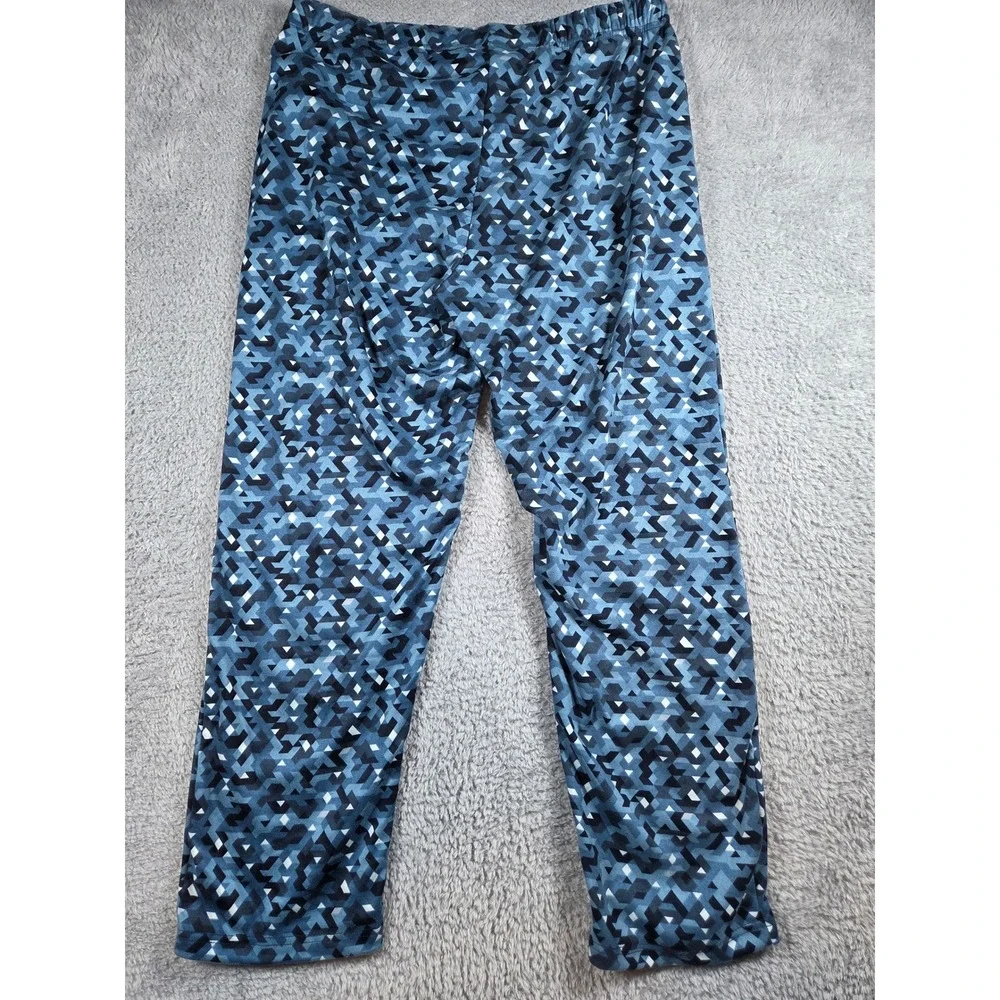 Spyder Pajama Pants XL Blue Geometric Print Mens Sleepwear Lounge Drawstring - Picture 4 of 7